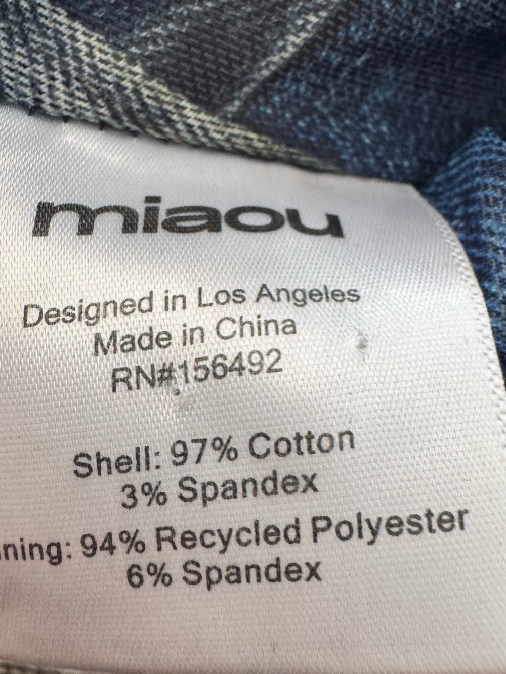 Miaou Women’s Blue Denim-Print Corset Top - Picture 4 of 5